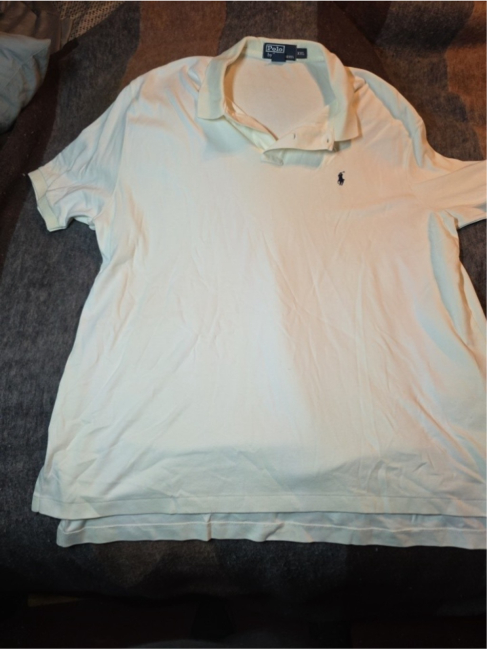 Polo Ralph Lauren Men's Cotton Mesh Polo Shirt White Size XXL Mint